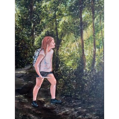Nadezhda Gellmundova, Cesta za dobrodružstvím., Malba na plátně, olejové barvy, 44 x 59 cm – Zboží Mobilmania