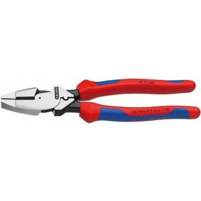 KNIPEX - kleště kombinované silové - Lineman's Pliers - 240mm - americký model, VDE izolace nanášená ponorem, s prostorem pro tahání a lisování drátů (0911240) – Sleviste.cz