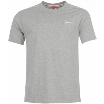 Slazenger Plain T Shirt Mens Grey Marl