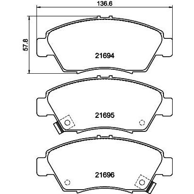 Sada brzdových destiček, kotoučová brzda HELLA PAGID 8DB 355 016-461 – Zboží Mobilmania