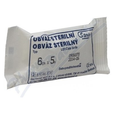 Steriwund obinadlo hydrofililní pletené sterilní 6cm x 5m/1 ks – Zboží Dáma