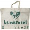 Taška  taška textilní 50x40+7 5cm s potiskem Be natural