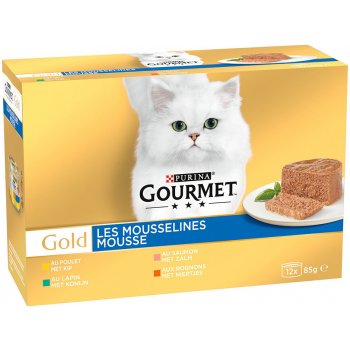 Gourmet Gold mix pěna králičí kuřecí losos ledviny 96 x 85 g
