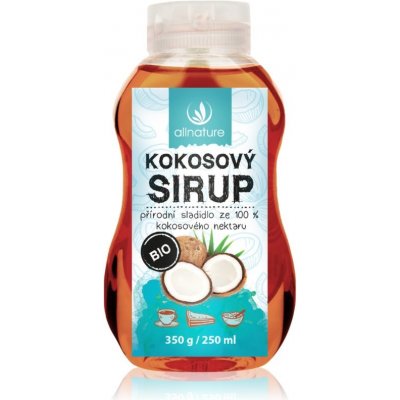 Allnature Kokosový sirup BIO přírodní sladidlo v BIO kvalitě 250 ml – Sleviste.cz
