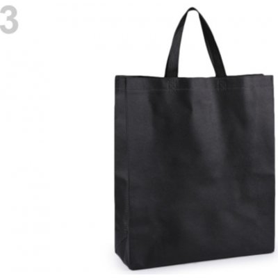Nákupní taška z netkané textilie 34x40 cm 3 černá