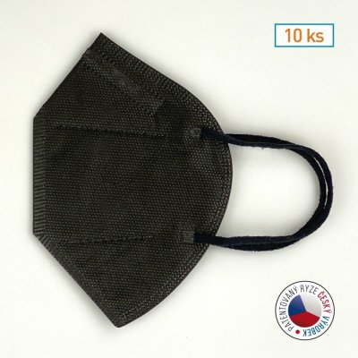 Nano M.ON nanovlákenný respirátor FFP2 černý 10 ks – Sleviste.cz