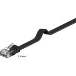 Goobay 21.92.2055 UTP patch, kat. 6, plochý, černý – Zboží Živě