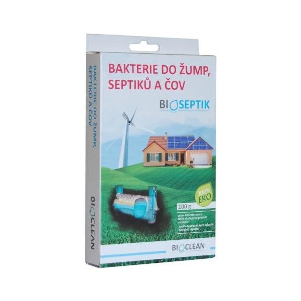 Přípravky pro žumpy, septiky a čističky Bakterie do žump, septiků a ČOV BIOSEPTIK 100g, BIOCLEAN 21001