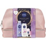 Nivea Smooth Care Smooth Sensation tělové mléko 400 ml + Nivea Diamond & Argan Oil sprchový gel 250 ml + Nivea Invisible Black & White Clear antiperspirant roll-on 50 ml + Labello Soft Rosé balzám na – Hledejceny.cz