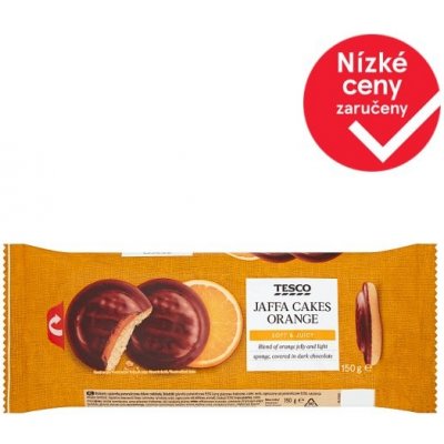 Tesco Jemné pečivo s pomerančovým želé polomáčené v hořké čokoládě 150 g – Hledejceny.cz