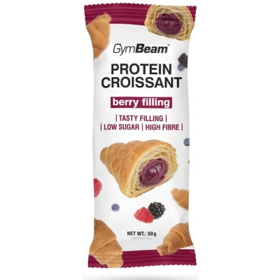 GymBeam Proteinový croissant s příchutí lesních plodů bobulovité ovoce 50 g – Sleviste.cz
