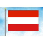 LIBEA, s.r.o. Vlajka Rakouska Rozměr: 40×60 cm, Uchycení: Karabiny na stožár – Hledejceny.cz