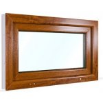 SkladOken.cz Okno sklopné 90x55 cm bílá zlatý dub – HobbyKompas.cz