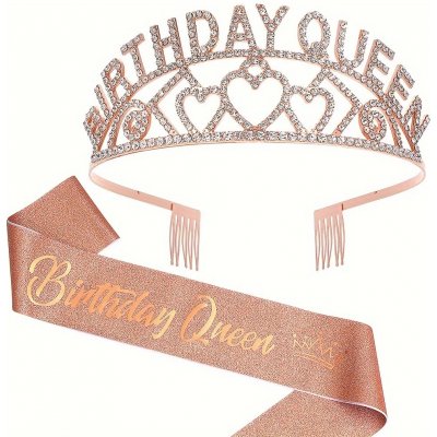 Sada Happy Queen - šerpa a korunka růžová – Sleviste.cz