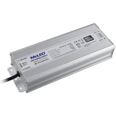zdroj napájecí pro LED pásky 12V DC 250W (20,83A) IP67 hliník ML-732.036.45.0 – Zboží Mobilmania