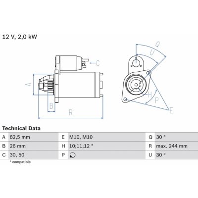 Startér BOSCH 0 986 017 260 | Zboží Auto