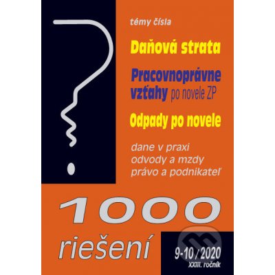 1000 riešení 9-10/2020 - Daňová strata, Odpady po novele - Poradca s.r.o. – Zboží Mobilmania