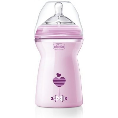 Chicco kojenecká láhev Natural Feeling růžová 330ml – Zboží Mobilmania