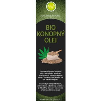 AWA superfoods BIO konopný olej 0,5 l