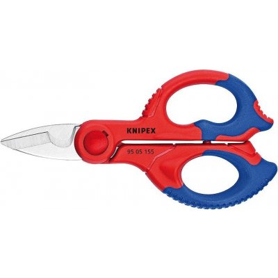 KNIPEX Nůžky elektrikářské - 155mm, s vícesložkovými návleky, zesílenými skelným vláknem (9505155SB) – Hledejceny.cz