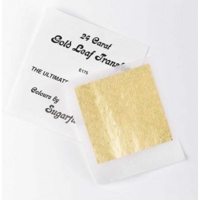 Sugarflair Transfer plát zlatý 24 karátů (8 x 8 cm)