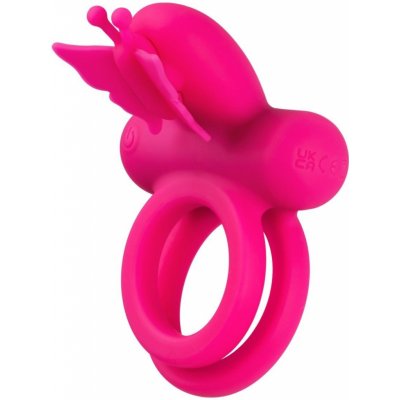 CalExotics Silicone Rechargeable Butterfly Dual Ring, silikonový erekční kroužek na penis a varlata – Zbozi.Blesk.cz