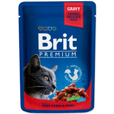 Brit Premium Cat with Beef Stew & Peas 100 g – Hledejceny.cz