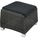 Sunfun Malaga Taburet, 71 × 55 × 44 cm, hliník, PE ratan, polyester, antracit 4024506607743 – Zboží Dáma