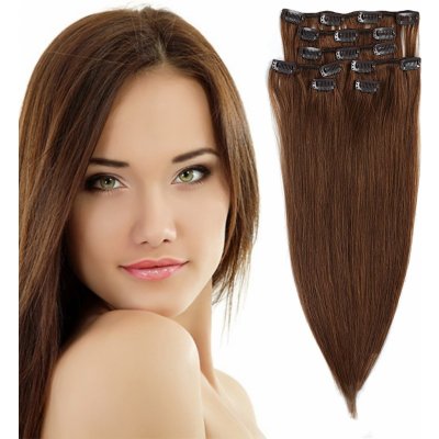 Girlshow Clip in vlasy 45 cm lidské Remy, 70 g odstín 6 (světle hnědá)