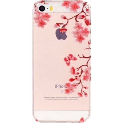 Pouzdro AppleKing ochranné vétvarné zpracování iPhone 5 / 5S / SE - květy sakury
