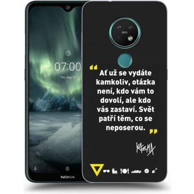 Pouzdro Picasee silikonové Nokia 7.2 - Kazma - SVĚT PATŘÍ TĚM, CO SE NEPOSEROU černé