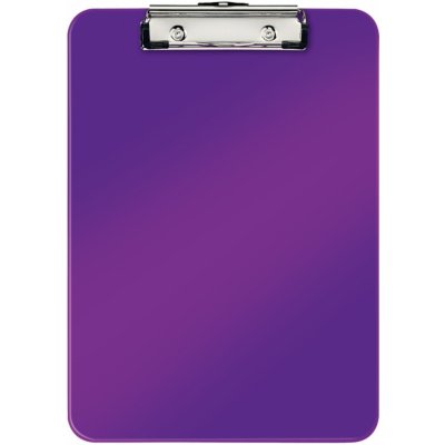 Jednodeska Leitz WOW - A4, s klipem, purpurová – Zboží Mobilmania