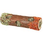 Trixie Dřevěný tunel se senem a květy ibišku mrkví a hráškem 6,5 x 20 cm 25 g – Sleviste.cz