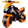 Odrážedlo Teddies motorka oranžovo-černá plast 35x53x74cm