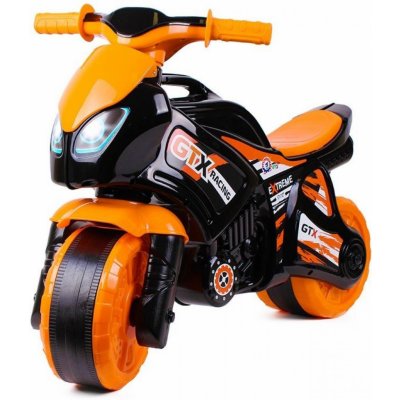 Teddies motorka oranžovo-černá plast 35x53x74cm – Zboží Mobilmania