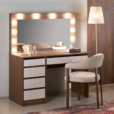 Halmar Hollywood 2 XL toaletní stolek kašmír ořech – Zboží Mobilmania