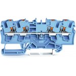 WAGO Svorka 2204-1404 4vodičová průchozí s ovládacím tlačítkem 4 mm², modrá 2204-1404 – Zboží Mobilmania