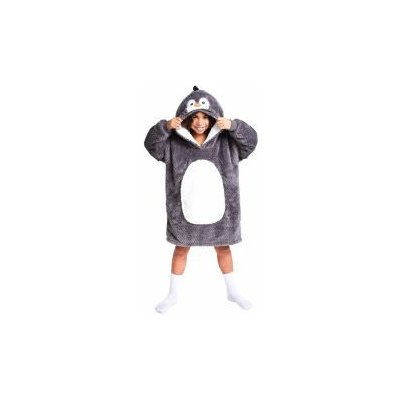 Noxxiez Hřejivá televizní mikinová deka s kapucí Tučňák – Zboží Mobilmania