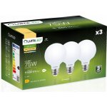 Lumiled 3x LED žárovka E27 G95 8W Globe Mléčná – Zboží Živě
