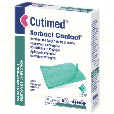 Cutimed Sorbact Cont.ant.kr.4x6cm roz.11 x 15 cm 5 ks – Zboží Dáma
