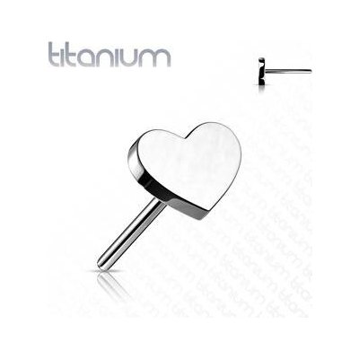 Šperky4U srdíčko k Push In piercingu titan TIT1156-TI – Zboží Mobilmania