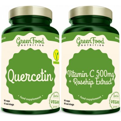 GreenFood Nutrition Quercetin 90 kapslí + Vitamin C 500 mg 60 kapslí – Hledejceny.cz