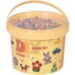 Hama zažehlovací korálky - MIDI Kyblík, 10000ks 48 barev – Zboží Dáma Hama zažehlovací korálky - MIDI Kyblík, 10000ks 48 barev – Zboží Dáma