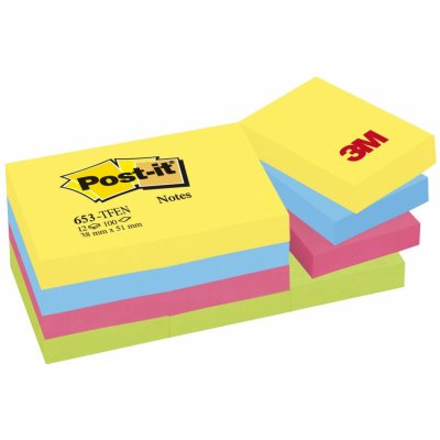 Bloček Post-it 653-TFEN, 38x51, 12x100 lístků – Hledejceny.cz