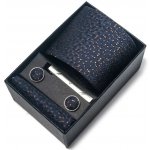 Kravata Bard manžetové knoflíčky spona kapesníček modrá – Zboží Dáma