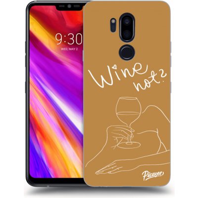 Pouzdro Picasee silikonové LG G7 ThinQ - Wine not čiré