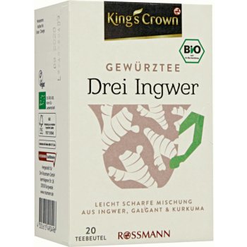 King's Crown BIO zelený čaj Grüner 3 zázvory 20 ks 40 g