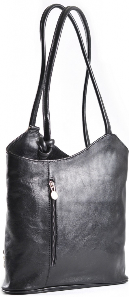 Dámský kožený kabelko-batoh Černý 30 x 10 x 28 XT00-CR6545-09TAM
