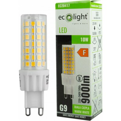 ECO LIGHT LED žárovka G9 10W teplá bílá EC20417 – Zboží Mobilmania