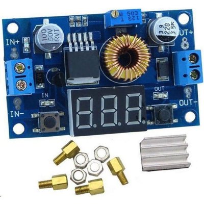 Step-down DC-DC měnič 5A s XL4015 Chip, LED Voltmetr a USB Port – Hledejceny.cz